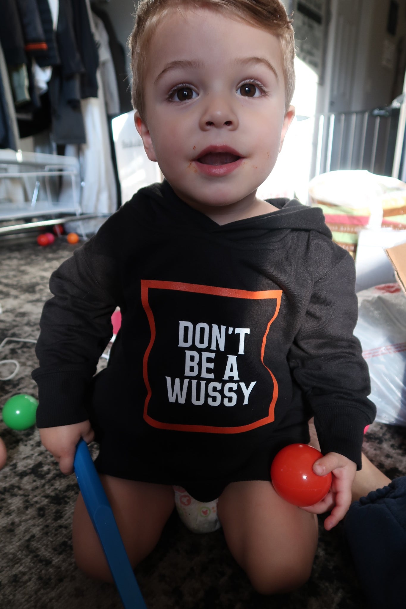 DONT BE A WUSSY toddler hoodie
