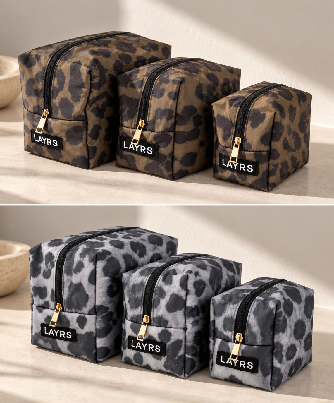 TRIO cosmetic bag set