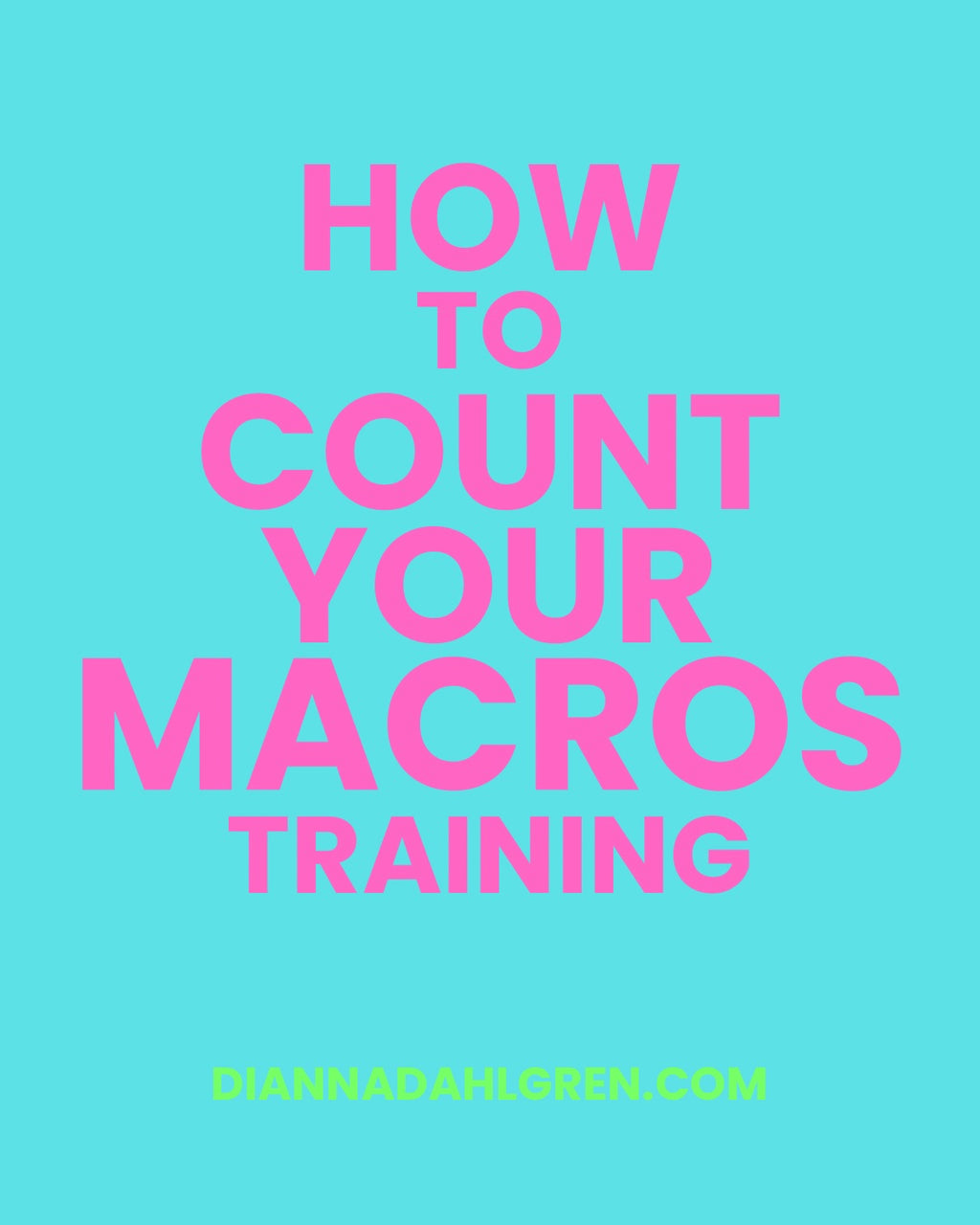 TRAINING: HOW TO COUNT YOUR MACROS!!!