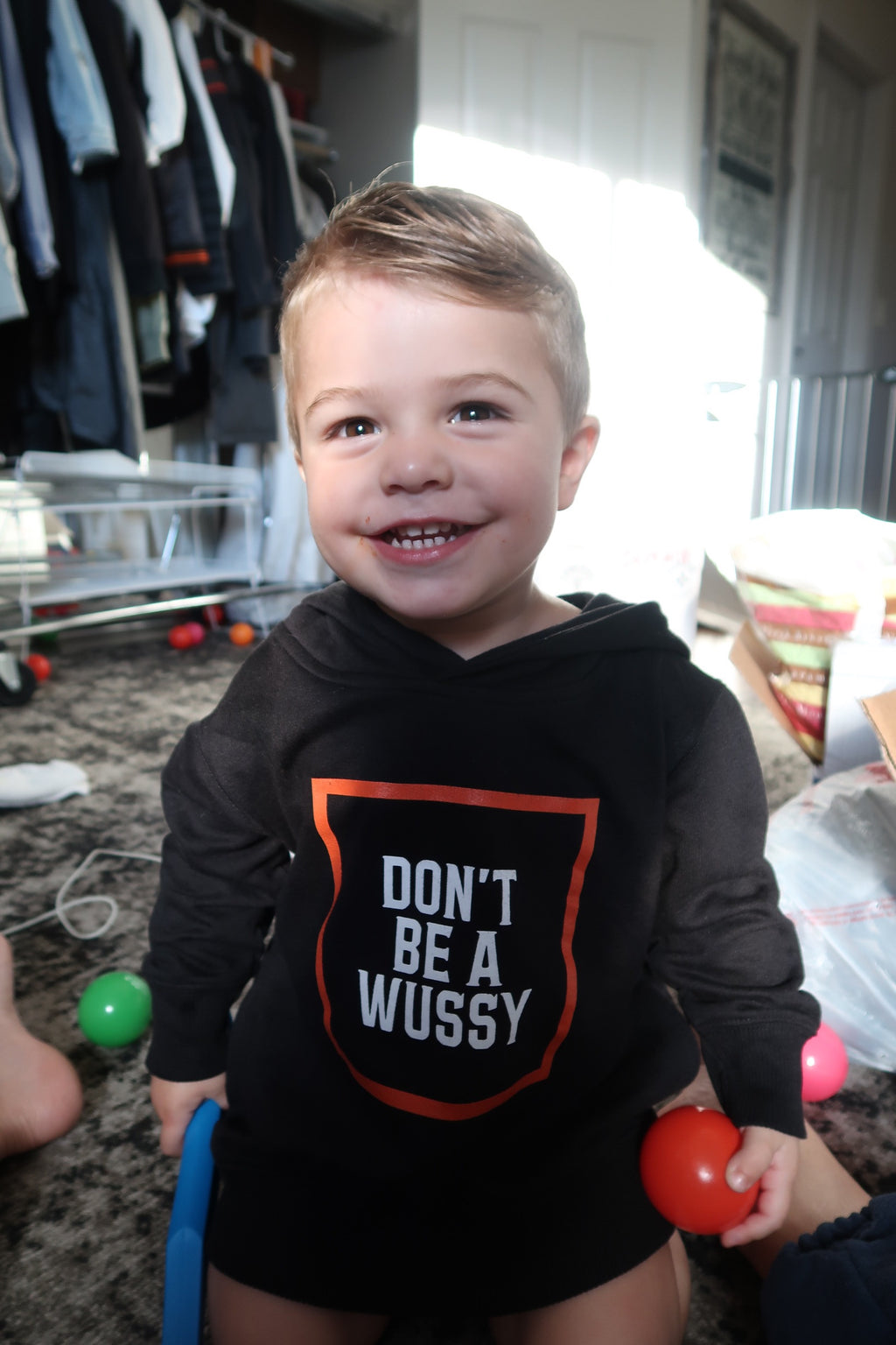 DONT BE A WUSSY toddler hoodie
